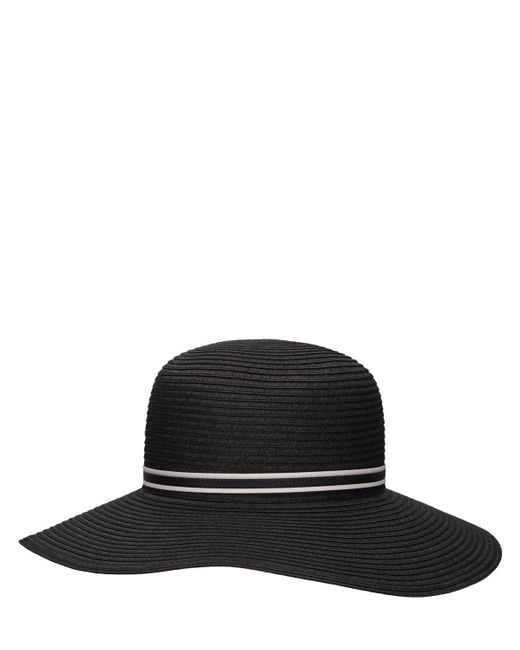 Borsalino Black Giselle Foldable Straw Hat
