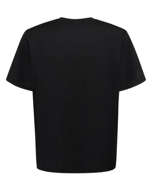T-shirt en soie et coton Lardini pour homme en coloris Black