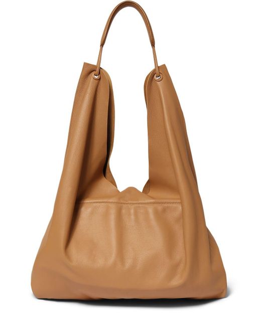 The Row Brown Bindle Leather Tote Bag