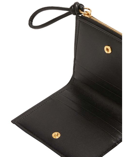 Jil Sander Black Mini Embossed Leather Wallet