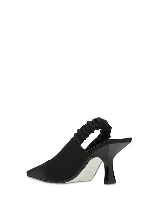 Khaite 70mm Celaya Satin Sling Back Pumps in Black | Lyst