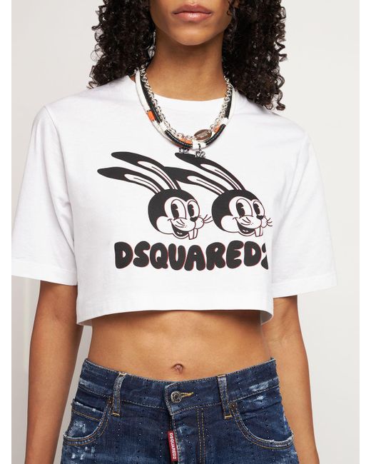 DSquared² Logo Tag Chain Choker Necklace in Metallic | Lyst