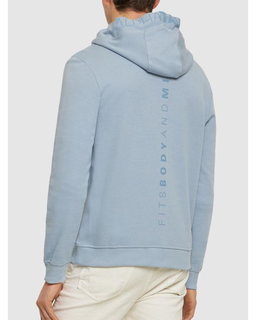 ALPHATAURI Blue Shero Hooded Sweatshirt for men