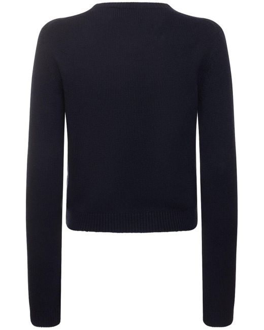 Gucci Blue Wool Blend Crewneck Jumper