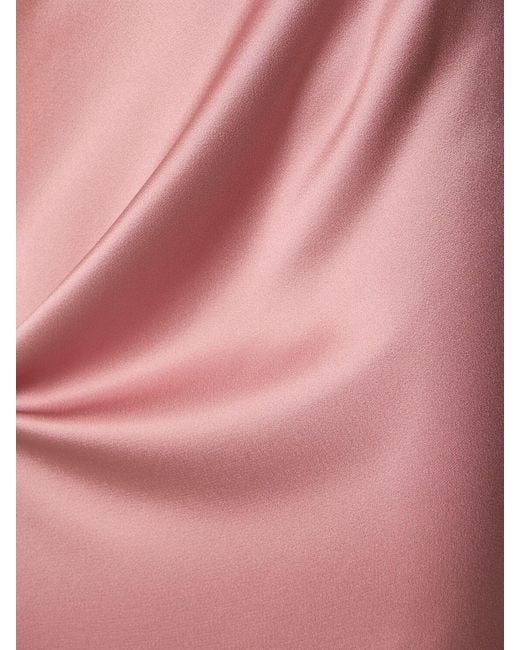 Victoria Beckham Pink Cami Floor-Length Satin Dress