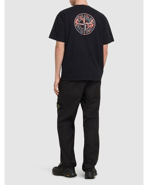 Stone Island Herren T-Shirt Aus Baumwolle in Black für Herren