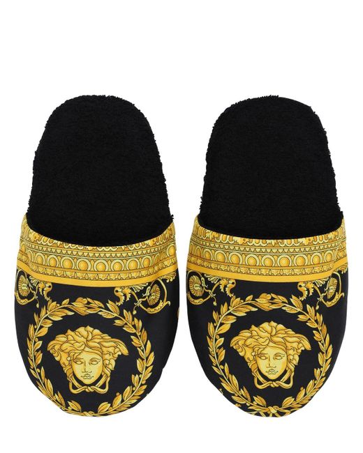 versace robe and slippers