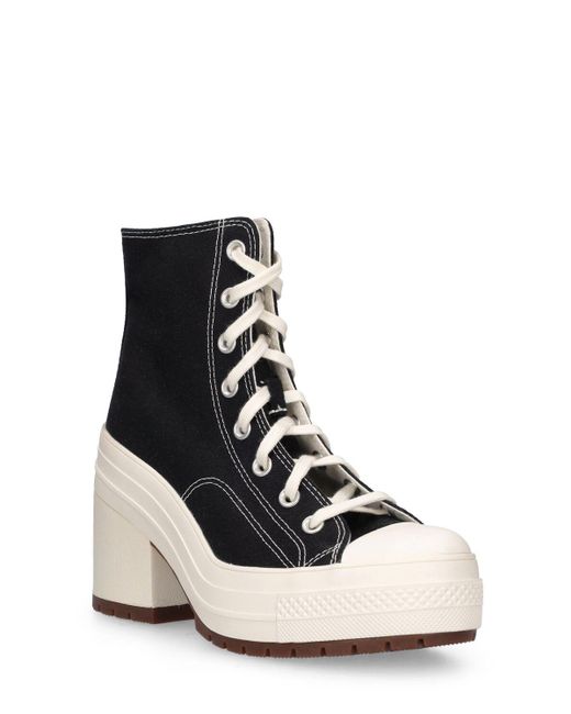 Converse Chuck 70 Brand-patch Canvas Heeled Trainers in Black | Lyst