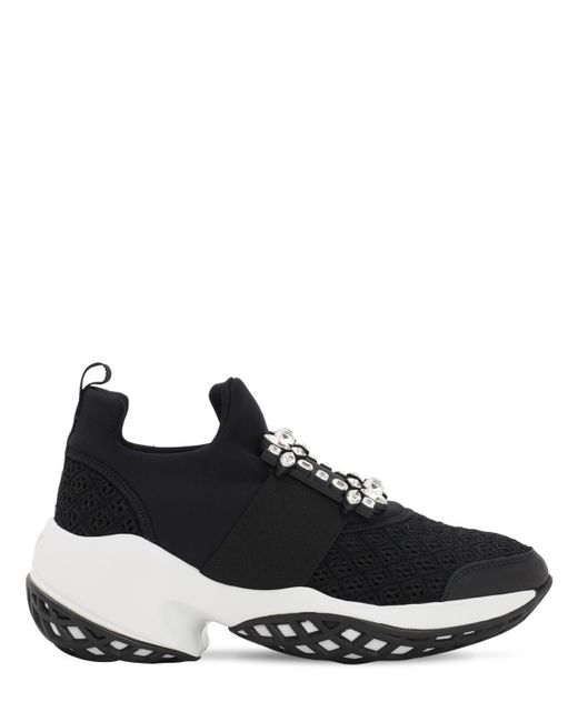 Roger Vivier 75mm Viv Run Mesh Neoprene Sneakers in Black Lyst UK