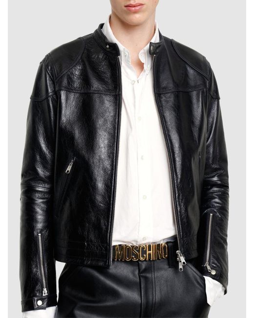 メンズ Moschino Logo Belt White