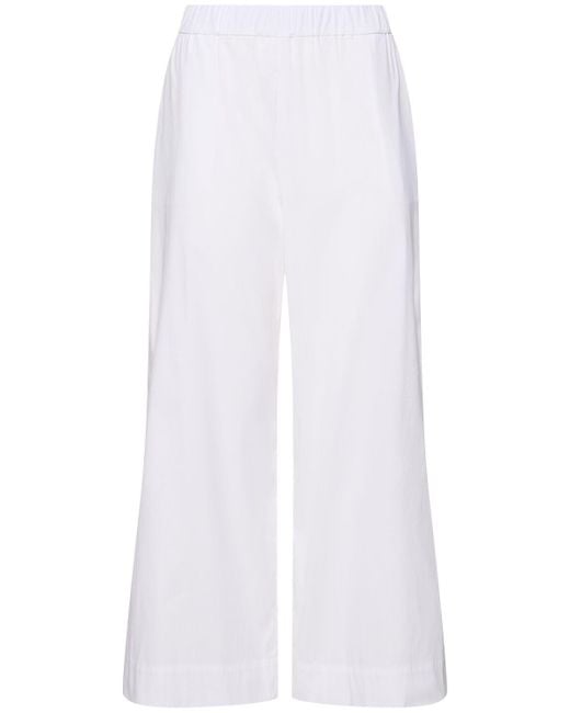 Mujer Pantalones De Algodón Max Mara de color White