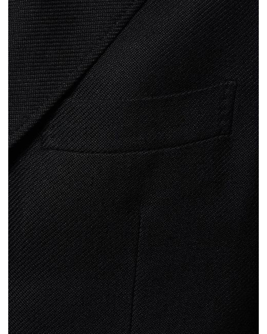 Brunello Cucinelli Black Deconstructed Linen Blend Blazer for men