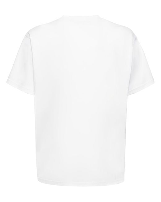 Burberry T-shirt Aus Baumwolljersey Mit Logo "harriston" in White für Herren