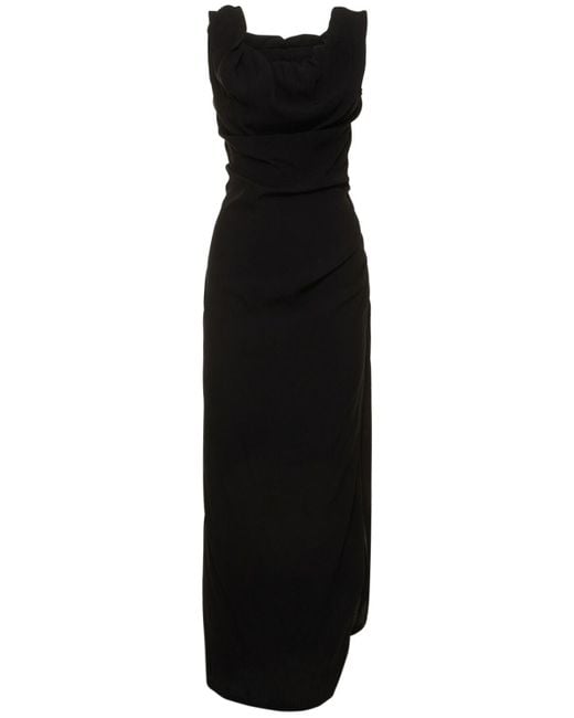Vivienne Westwood Black Ginnie Draped Cady Long Dress