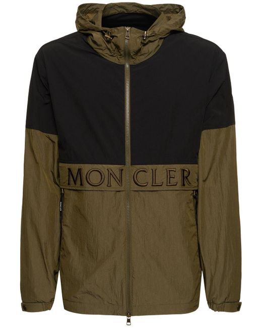Moncler Green Joly Hooded Nylon Jacket for men