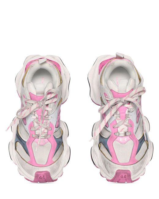 Balenciaga Pink 50mm Hohe Sneakers Aus Nylon Und Mesh "cargo"