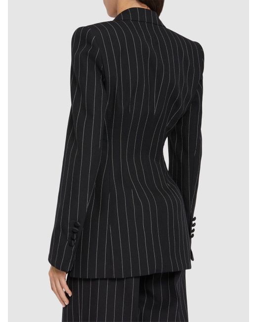 Dolce & Gabbana ピンストライプウールブレンドブレザー Black