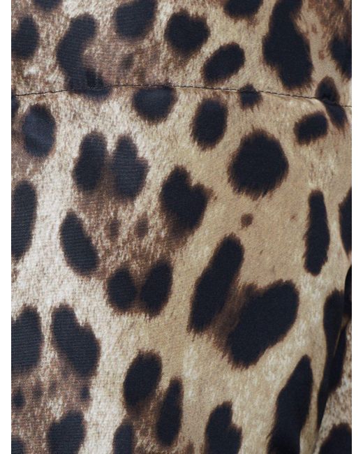 Dolce & Gabbana Multicolor Jacke Aus Satin Mit Leopardendruck
