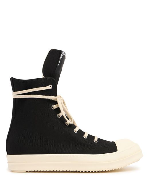 Rick Owens Black High Sneaks Lace-Up Sneakers for men