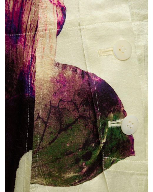 Issey Miyake White Damen Pressed Flora Long Skirt
