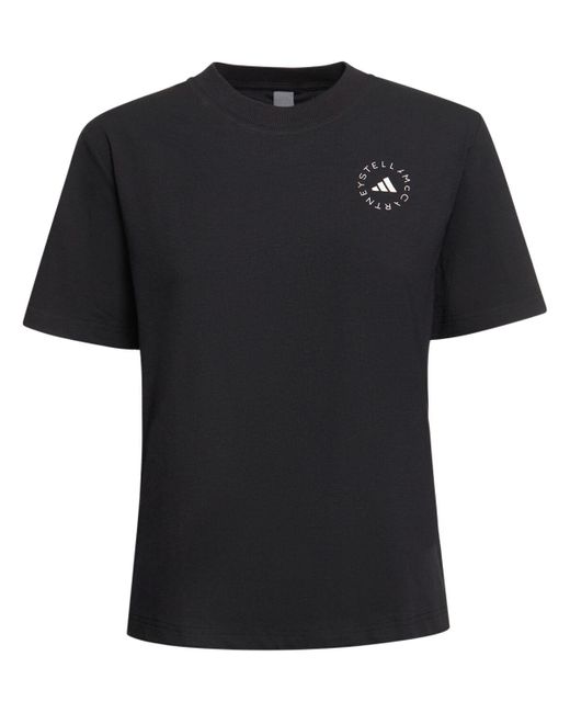 Adidas By Stella McCartney Black Klassisches T-Shirt