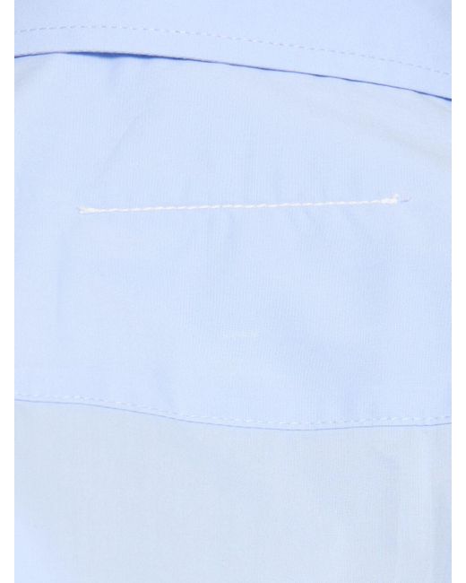 MM6 by Maison Martin Margiela Blue Striped Cotton Poplin Shirt