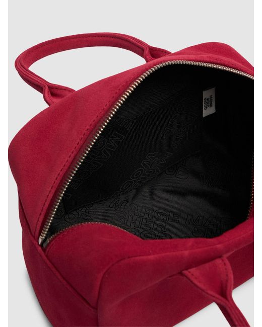 MARGE SHERWOOD Soft Bowling スエードトップハンドルバッグ Red