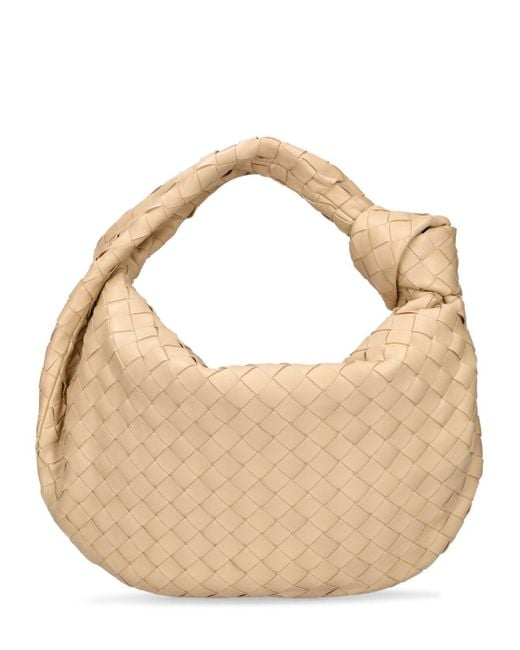 Bottega Veneta Natural Teen Jodie Leather Shoulder Bag