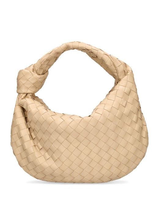 Bottega Veneta Natural Teen Jodie Leather Shoulder Bag