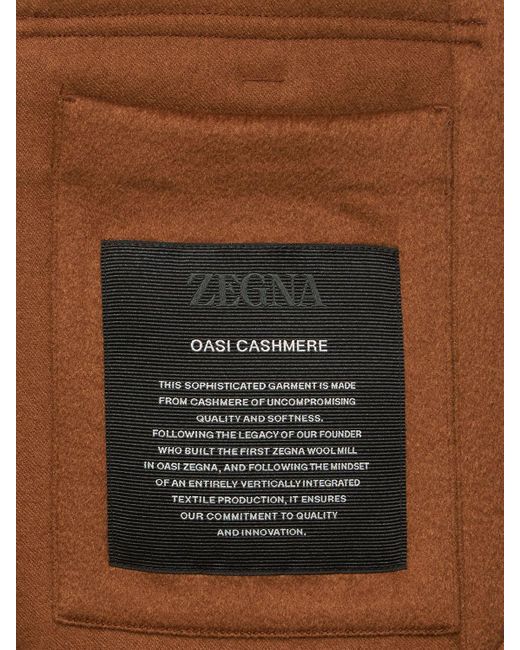 Zegna Overshirt Aus Kaschmir in Brown für Herren