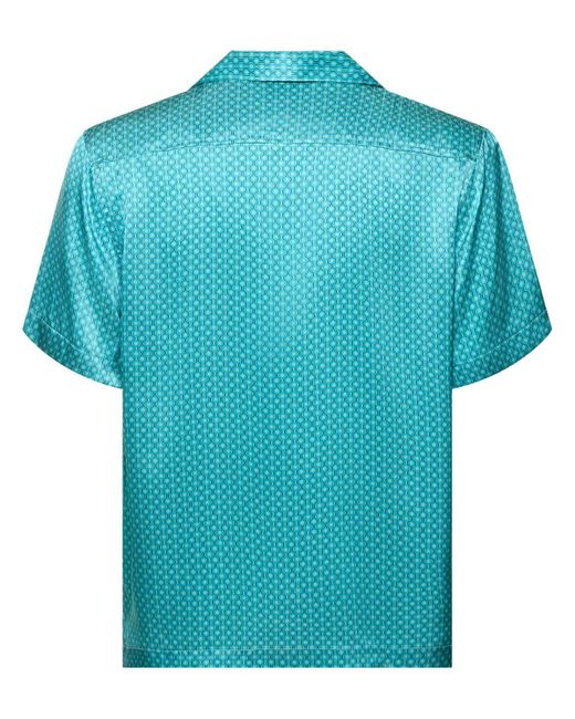 Frescobol Carioca Hemd Aus Leinen Mit Sternenmuster "roberto" in Blue für Herren