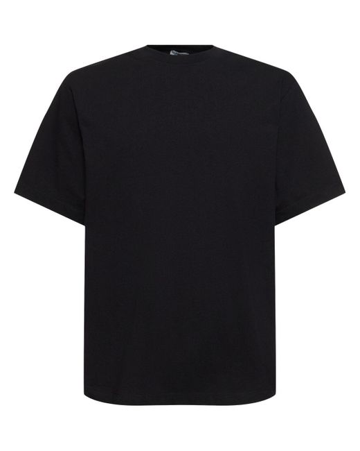 T-shirt in cotone con stampa di Burberry in Black da Uomo