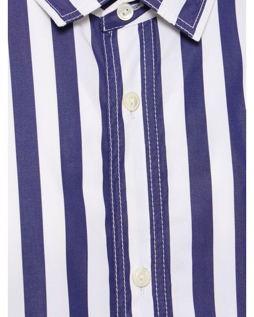 Junya Watanabe Blue Carhartt Striped Cotton Shirt for men