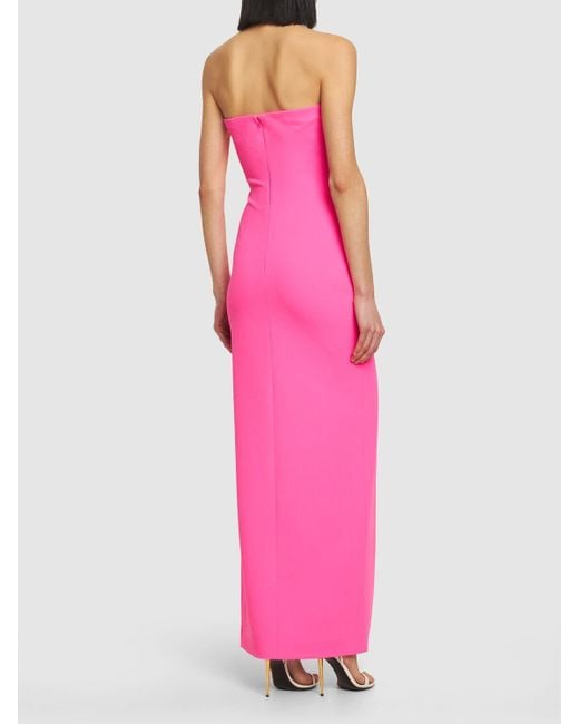 Solace London Pink Kleid Aus Kreppstrick "bysha"
