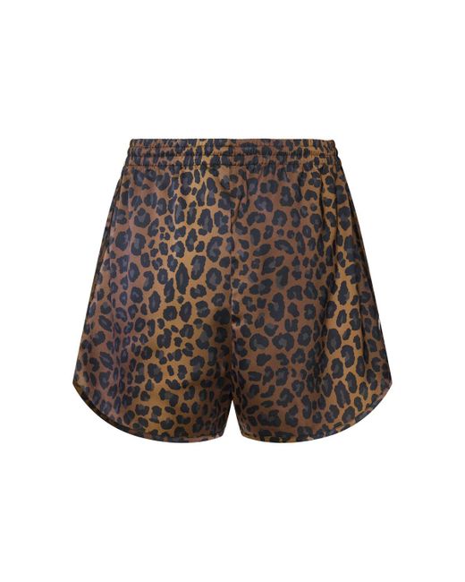 ★PARTIMENTO★ Leopard Shorts Brown LsojbKjng Womens Baggy Leopard Print Jean Shorts Summer Knee