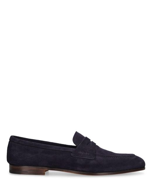 Church's Blue Maesteg Suede Loafers for men