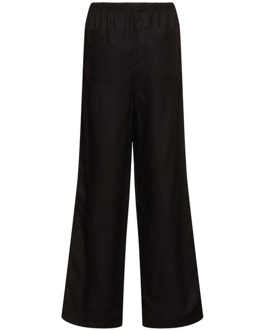 DUNST Black Rayon Blend Banded Pants