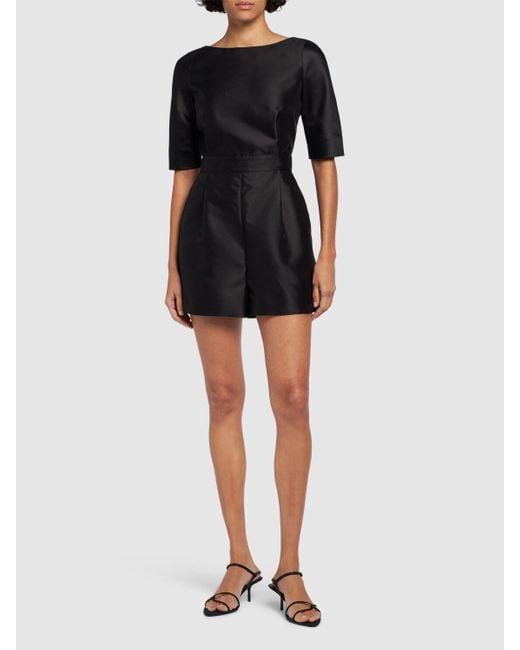 Mujer Mono De Seda Y Algodón Max Mara de color Black