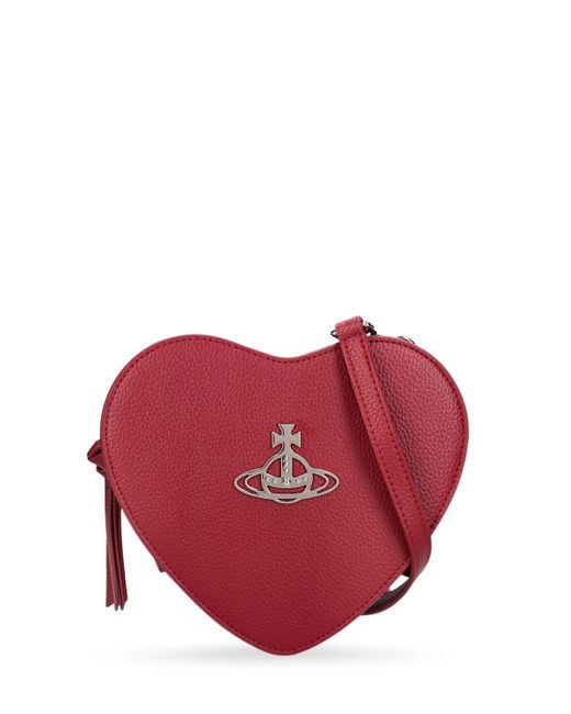 Vivienne Westwood Red Louise Heart Faux Leather Crossbody Bag