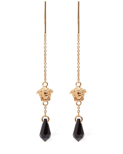 Pendants d'oreilles à coulisse medusa Versace en coloris White