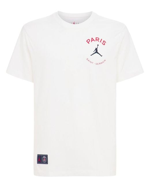 Camiseta Jordan Psg Con Logo Nike de hombre de color Blanco | Lyst