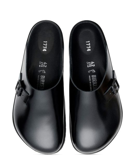 Birkenstock 1774 Black Niamay Shiny Leather Sandals for men