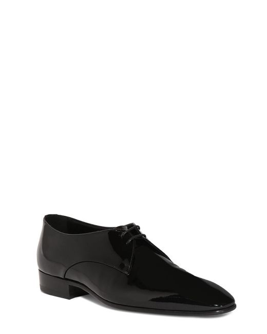 Saint Laurent Black Gabriel 20 Shiny Leather Derby Shoes for men