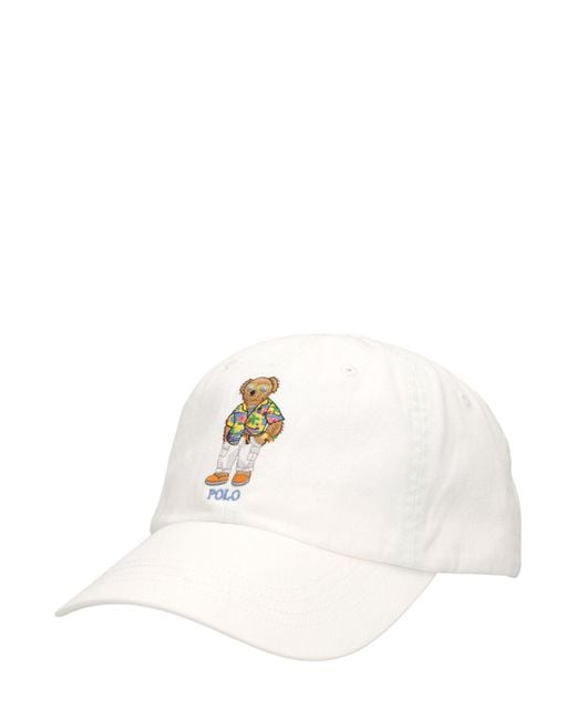 Polo Ralph Lauren White Bear Cotton Chino Hat for men