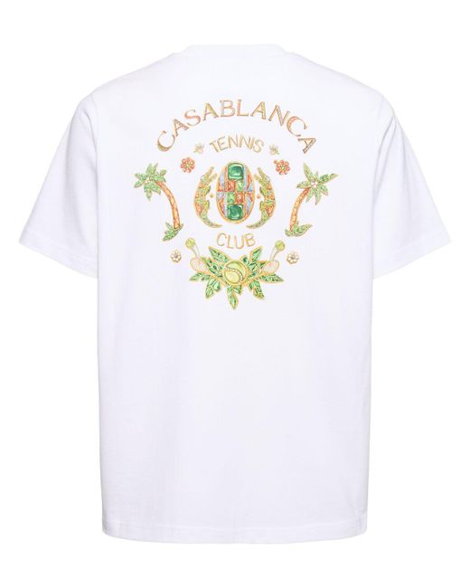 Casablancabrand T-shirt Aus Bio-baumwolle "joyaux D'afrique'" in White für Herren