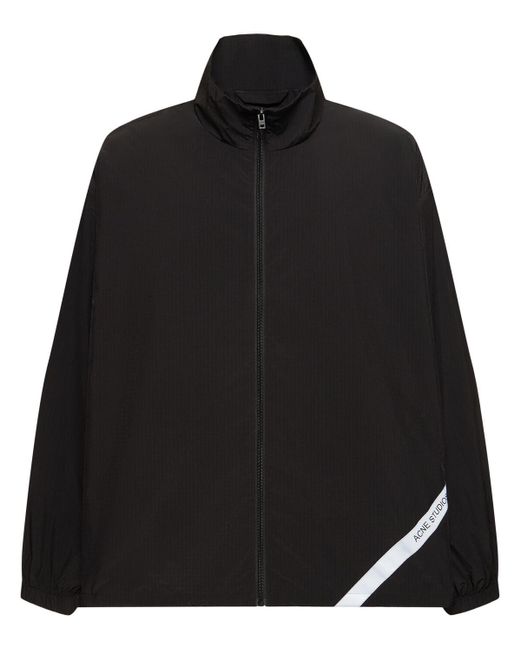 Acne Black Olandox Ripstop Nylon Jacket for men