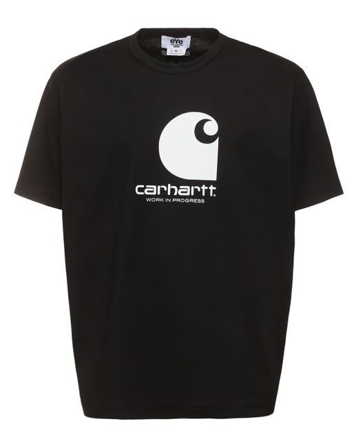 Junya Watanabe T-shirt Aus Baumwolljersey "carhartt" in Black für Herren