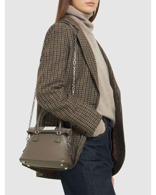 Maison Margiela Metallic Mikro Tasche Aus Narbleder "5ac Classique"