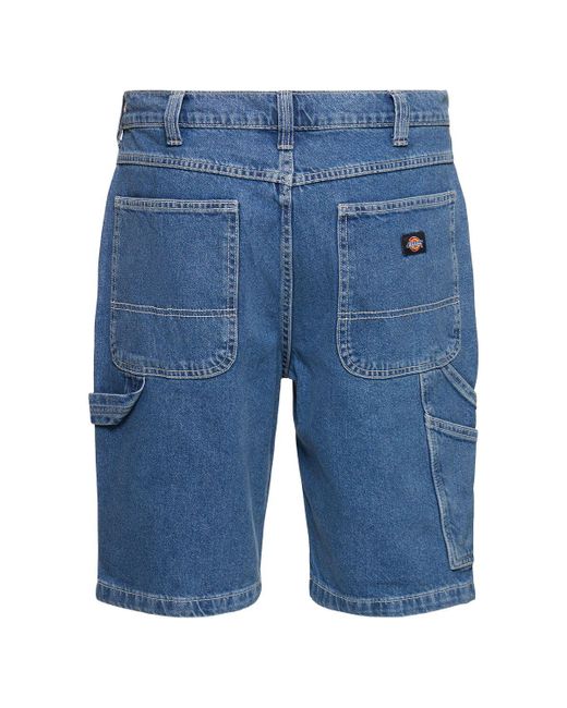 Shorts de denim de algodón Dickies de hombre de color Blue