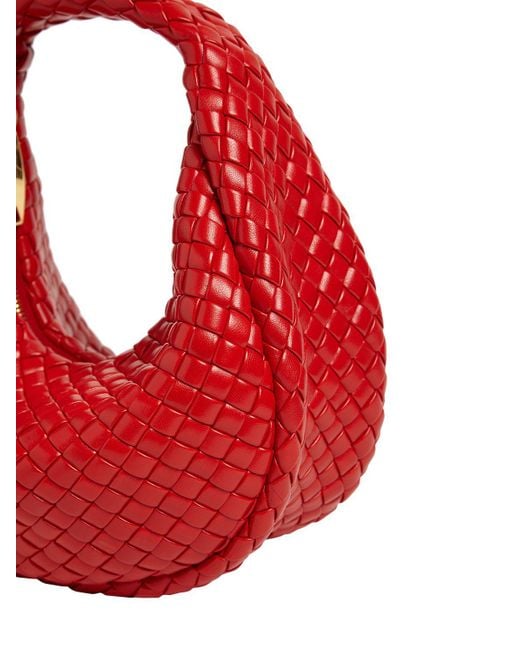 Bottega Veneta Red Mini Jodie Padded Leather Top Handle Bag